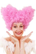 Luxe Suikerspin Pruik Roze Staarten met Gratis 2x Haarnetje, Kleding | Dames, Ophalen of Verzenden, Nieuw, Carnaval