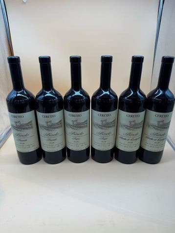 2019 Ceretto: Brunate x2, Prapò x2, Rocche di Castiglione x2, Nieuw