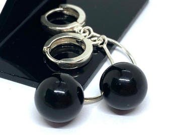 Baltische Amber Ronde Druppel Oorbellen - Zilver 925 -