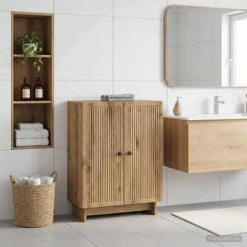 vidaXL Badkamer Opbergkast EDE Artisanaal eiken 59,5 x 31 x, Verzenden, Nieuw