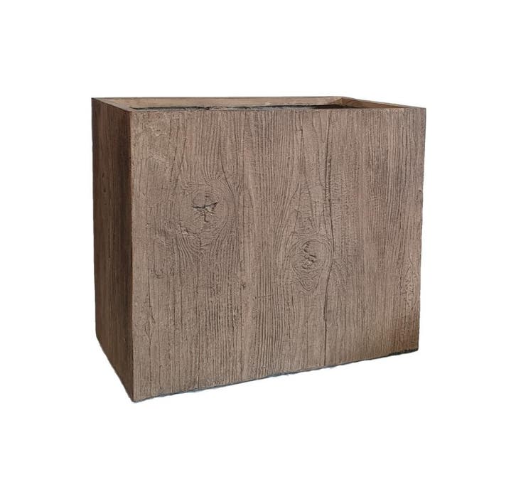 Plantenbak Fiberclay 70x40x60 cm Houtstructuur, Tuin en Terras, Bloembakken en Plantenbakken, Nieuw, Verzenden