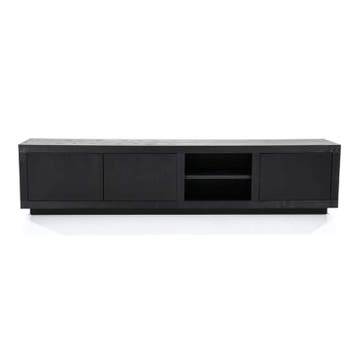 TV-Meubel Helsinki - 200cm - Zwart - 95721 - tv-meubels, Nieuw, Overige materialen
