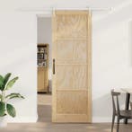 vidaXL Schuifdeur ORKDAL Natuurlijk en Wit 83 x 232 cm, Doe-het-zelf en Verbouw, Deuren en Horren, Verzenden, Nieuw