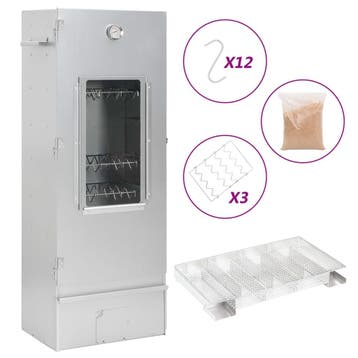 vidaXL BBQ-rookoven met koude rookgenerator gegalvaniseerd, Verzenden, Nieuw