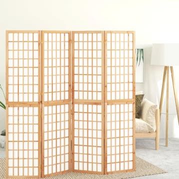 vidaXL Kamerscherm inklapbaar 4 panelen Japanse stijl, Verzenden, Nieuw