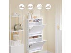 sobuy schoenenkast - 50 × 19 × 100 cm - wit – ultradun &, Verzenden, Nieuw