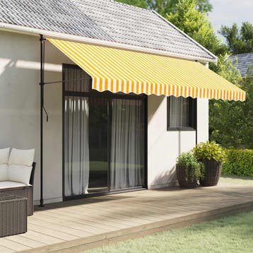 vidaXL Vervangingsdoek voor luifelrok gestreept 380x20 cm, Verzenden, Nieuw