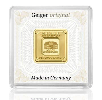 5 gram - Goud .999 - Geiger Edelmetalle - Verzegeld en met