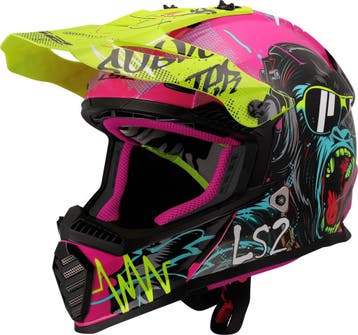 LS2MX437FastIIMiniGorillaPaars06KidsCrosshelm, Motoren, Nieuw met kaartje, Overige merken, Heren, Offroadhelm