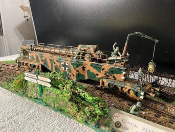 Autre - Diorama Canon allemand Krupp sur rail - 1940-1950 -, Nieuw
