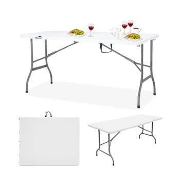 MaxxGarden Vouwtafel - Tuintafel - 152x70x74 cm - Wit, Tuin en Terras, Tuintafels, Verzenden, Nieuw