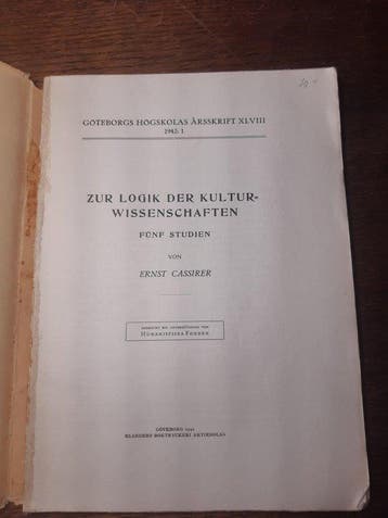 Ernst Cassirer - CASSIRER, Ernst. A Trio of Major