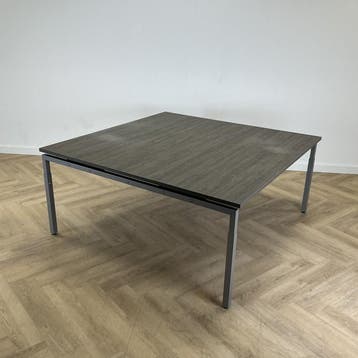 verstelbare vergadertafel 160x160 cm,  bruin - grijs, Ophalen of Verzenden, Gebruikt, Bureau