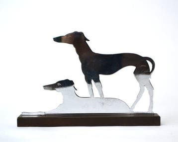 Figuur - Greyhounds - Hout, Verchroomd