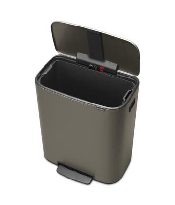 Brabantia Bo prullenbak 60 liter Platinum – Nieuw, 50 – 75, Kunststof, Met pedaal, Verzenden