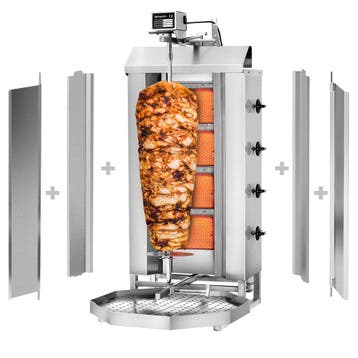 GGM Gastro | Gas Dönergrill / Shoarmagrill - 4 branders - |, Verzenden