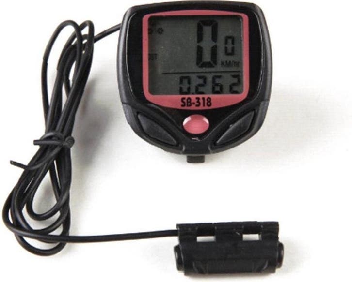 Digitale Lcd Fietscomputer - 15 Functies - Bedraad - Zwart, Fietsen en Brommers, Fietsaccessoires | Overige Fietsaccessoires, Nieuw