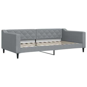 Bedbank 100x200cm lichtgrijs | retourdeal 35% korting, 100 cm, Eenpersoons, Ophalen of Verzenden, Zo goed als nieuw