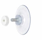 40mm Transparante Zuignap met Schroefdraad en Witte Kart...