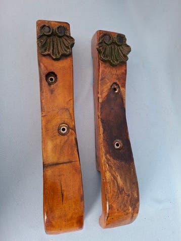 Antieke houten Beretanden / Bereklauwen (2) - Hout