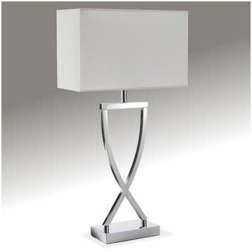 Tafellamp Avina, modern design, 60W - chroom, Verzenden, Nieuw