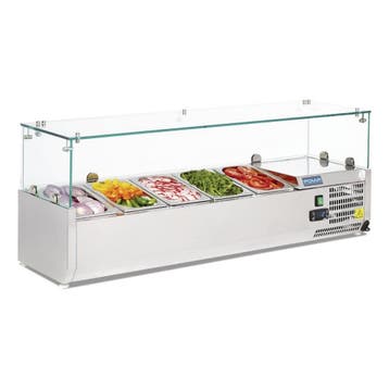 Polar G-serie opzetkoelvitrine 5x GN 1/4, Verzenden, Nieuw in verpakking