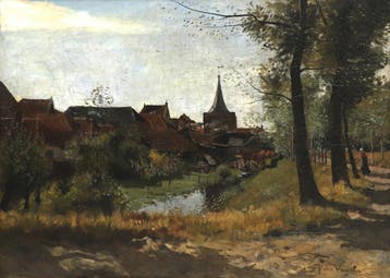 Jan van Vuuren (1871-1941), Landschap met poort te Elburg