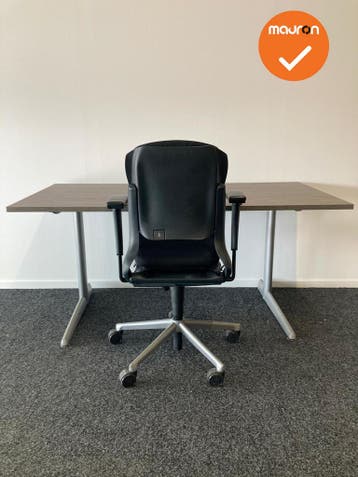 Refurbished Werkplek - 160x80 - Bladkleur naar keuze - Vaste, Werkplek, Ophalen of Verzenden, Gebruikt, Bureau
