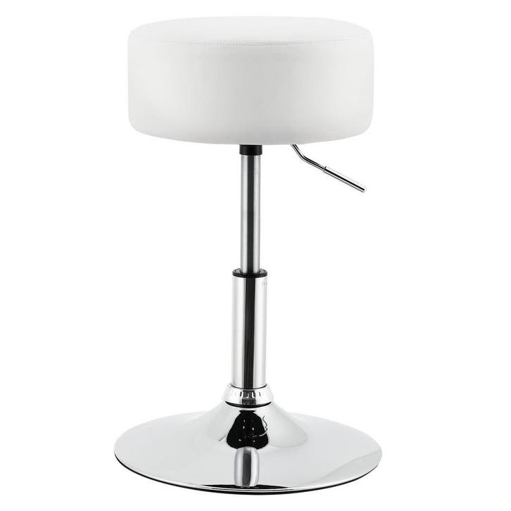 Draaibare Kaptafelkruk / Kruk Tonia - Wit - ø 38,5 x 65 cm, Huis en Inrichting, Krukjes, Nieuw, Verzenden