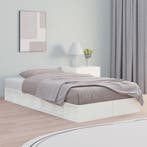 vidaXL Bedframe massief hout wit 100x200 cm, 100 cm, Eenpersoons, Verzenden, Wit