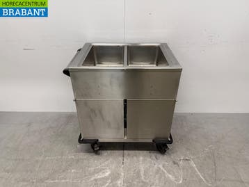 RVS Rieber Verrijdbare Bain-Marie 2 x 1/1 GN met, Ophalen of Verzenden, Gebruikt