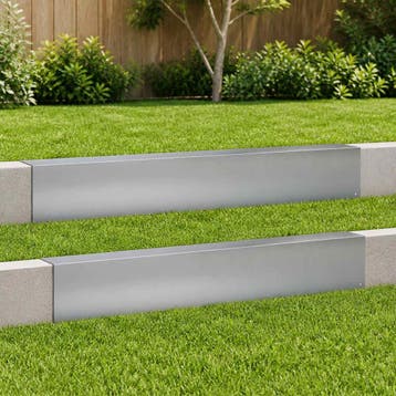 vidaXL Afdekprofiel voor tuinafboording 2 st 100 x 10 x 15, Verzenden, Nieuw
