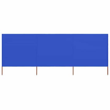 vidaXL Windscherm 3-panelen 400x120 cm stof azuurblauw, Verzenden, Nieuw