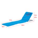 [en.casa] Strandmat Cellorigo met rugleuning set van 2 blauw, Tuin en Terras, Tuinsets en Loungesets, Verzenden, Nieuw