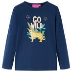 vidaXL Kindershirt met lange mouwen 128 marineblauw, Verzenden, Nieuw