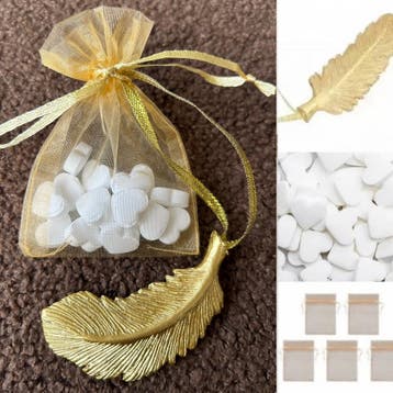 Organza zakje goud + gelukspoppetje rendier + pepermuntjes, Verzenden, Nieuw