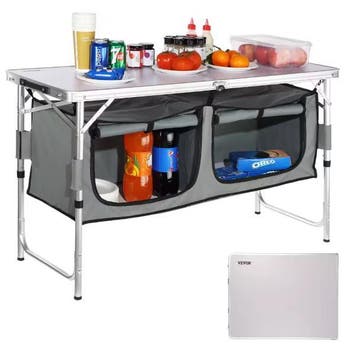 Opvouwbare Camping Keukentafel met Opbergvakken BBQ