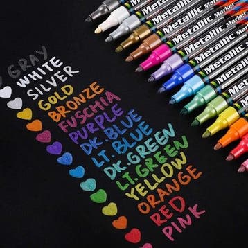 Viltstift Metalic marker watervast Geel 3 mm per stuk, Hobby en Vrije tijd, Ophalen of Verzenden, Nieuw
