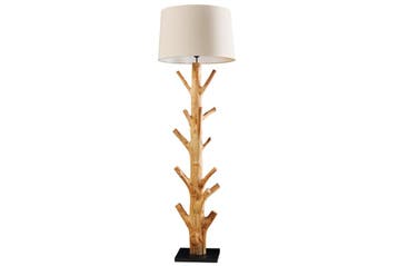 Vloerlamp TREE NATURE 175 cm mangosteenhout linnen kap -, Ophalen of Verzenden, Nieuw