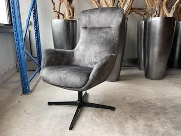 Veiling - Draaifauteuil Wenen - Velours - Hunter - Groen, Nieuw
