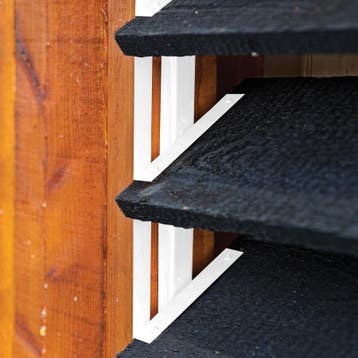 Flex Fence Draaibare Lamellen voor in de tuin Wit RVS 95 cm, Verzenden, Nieuw