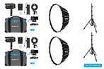 Nanlite Forza 60 II LED Dual Kit (2 lampstatieven en 2, Ophalen of Verzenden, Nieuw, Overige typen