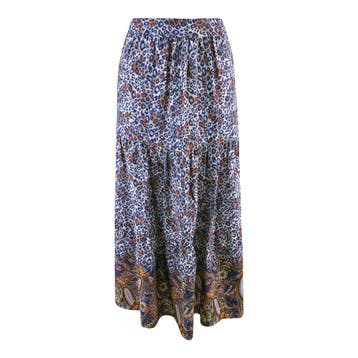 Heartkiss • maxi rok in oranje blauw • S, Kleding | Dames, Rokken, Maat 36 (S), Verzenden, Blauw, HeartKiss