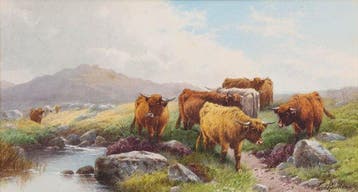 Tom Rowden (1842) - Schotse hooglanders, Antiek en Kunst