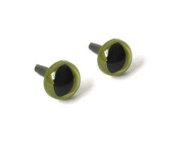 Ogen Kat Basic Groen - 12 mm (2 st), Ophalen of Verzenden, Nieuw