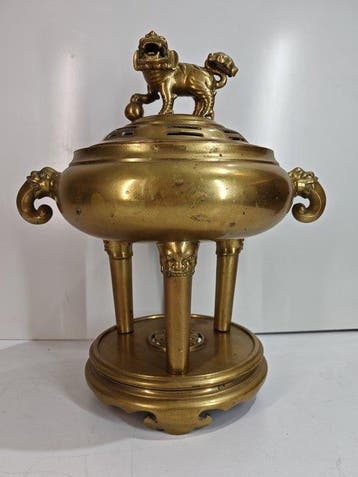 Parfumbrander - Brons - goudkleurig brons, Antiek en Kunst