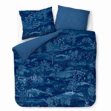 Pip Studio Sundara Wood Dekbedovertrek - Donkerblauw - Lits-, Nieuw