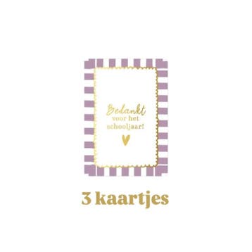 3 kleine kaartjes - Bedankt voor het schooljaar - onderwi..., Ophalen of Verzenden, Nieuw