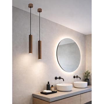 LED Hanglamp 3D - Quanta - Ovaal - Chroom Glas - E27, Ophalen of Verzenden, Nieuw, Metaal, Overige fittingen