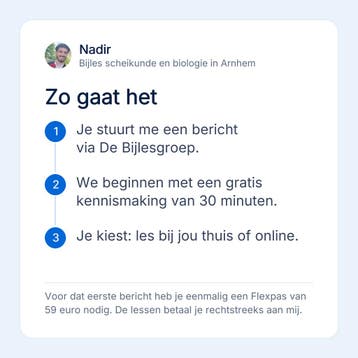 Bijles scheikunde in Arnhem of online, vmbo tot en met vwo, Privéles, Bijles